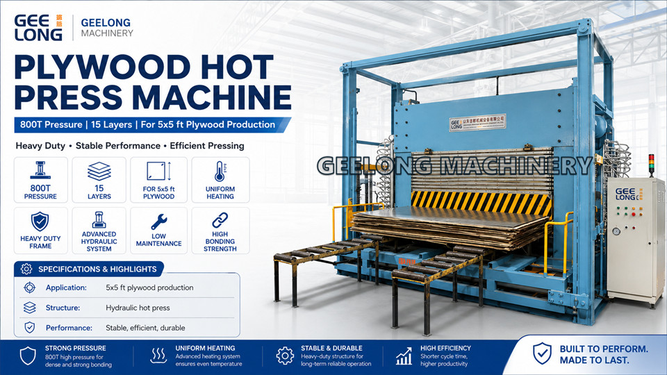máquina de prensagem a quente de compensado com face de filme geelong-máquina de prensagem a quente 800T (1)