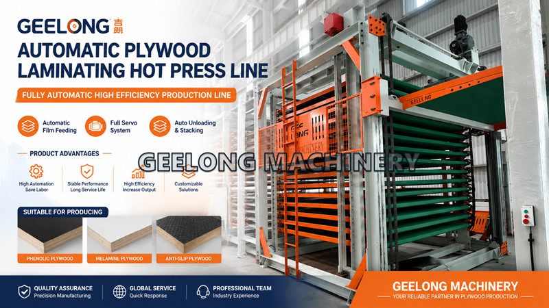 Máquina de linha de prensagem a quente de compensado com face de filme totalmente automática Geelong (4)