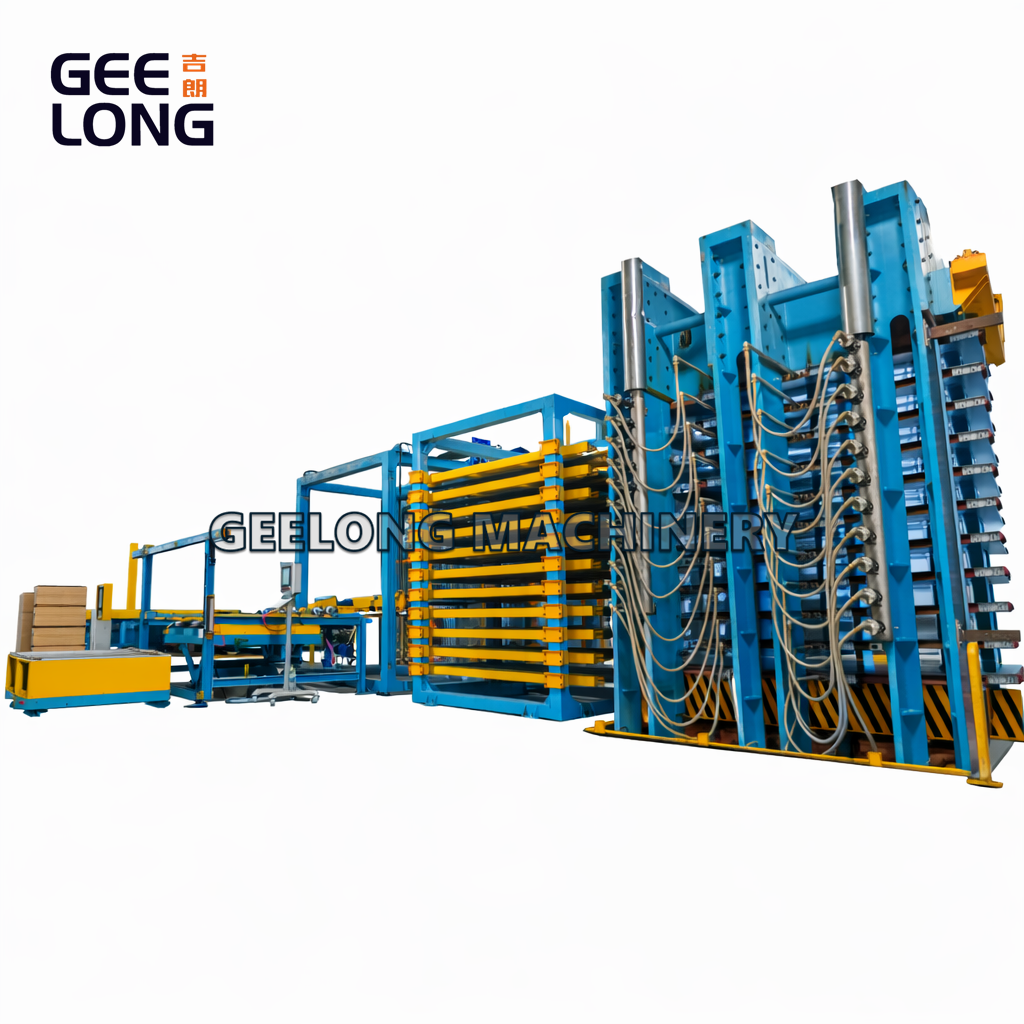 Linha de produção de laminação de madeira compensada totalmente automática