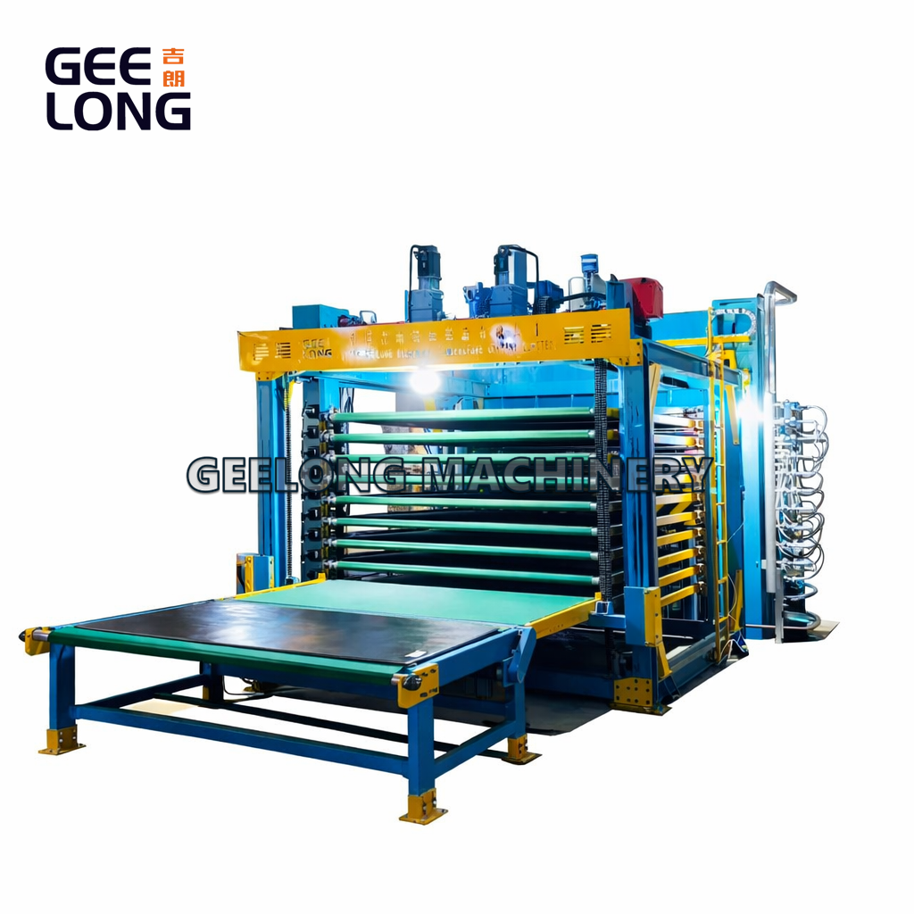 Máquina de prensagem a quente de madeira compensada enfrentada com filme resistente de estrutura dupla