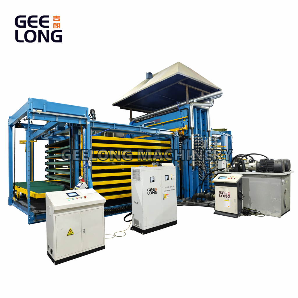 Carregador automático de compensado revestido com filme com servo acionamento - tipo longitudinal